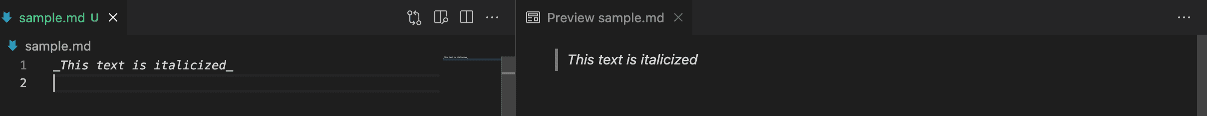 Italic sample